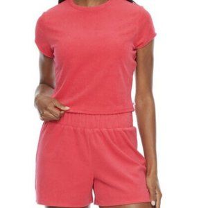 Juicy By Juicy Couture Womens High Rise Pull-On Shorts & Top Size XL
